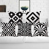 Modern Black & White Cushion Cover Pack of 4