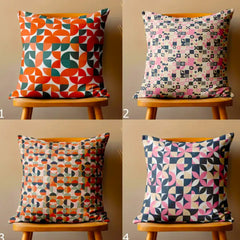 Modern Geometric Circles Cushion Covers Pack of 4