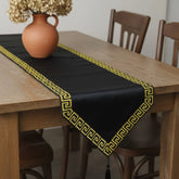Black Area Velvet Table Runner