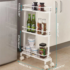 Slimy Mobility Kitchen Storage Organizer Trolley