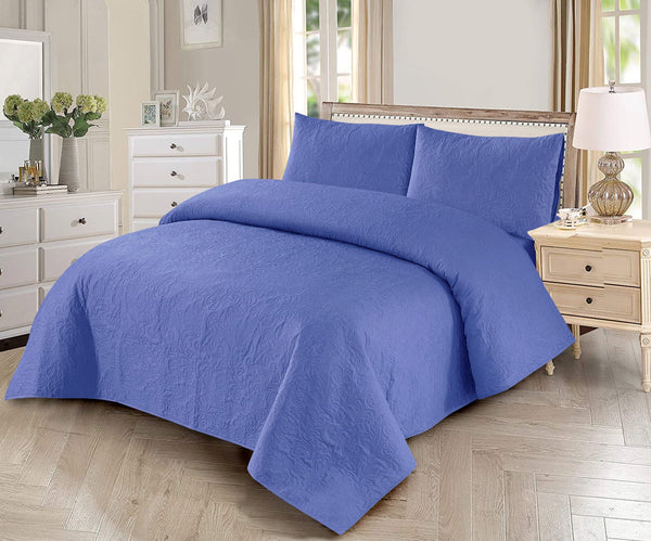 LUXURY QUILTED BEDSPREAD 3PC
