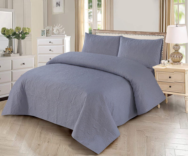LUXURY QUILTED BEDSPREAD 3PC