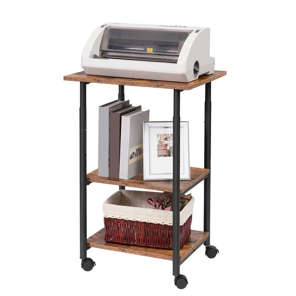 Rushford Rolling Home Office Side Table Organizer Trolley