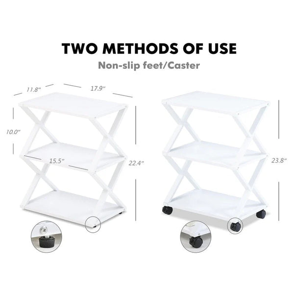 Caster Rolling Home Office Side Table Trolley