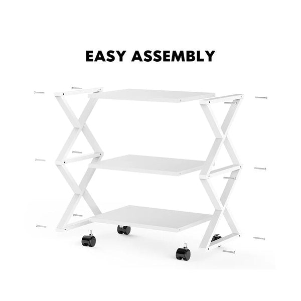 Caster Rolling Home Office Side Table Trolley