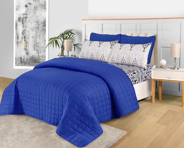 LUXURY QUILTED COMFORTER SET - 6PC