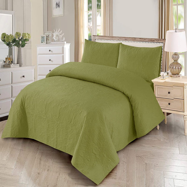 LUXURY QUILTED BEDSPREAD 3PC