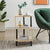 S-Shaped End Table with Storage Shelf