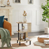 S-Shaped End Table with Storage Shelf