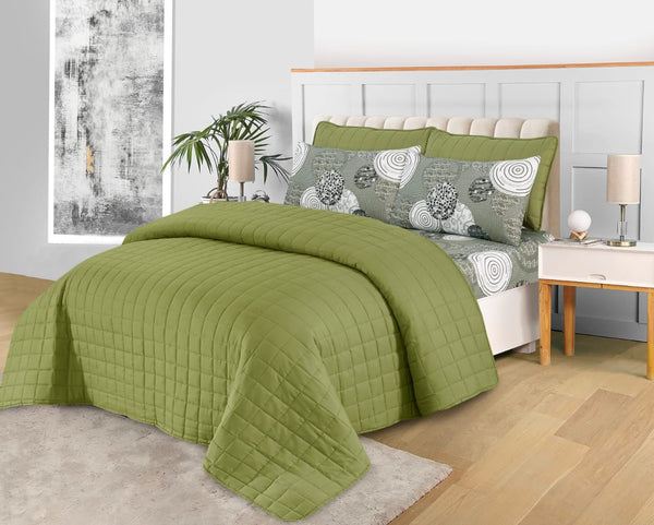 LUXURY QUILTED COMFORTER SET - 6PC