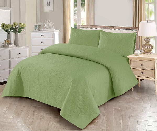 LUXURY QUILTED BEDSPREAD 3PC
