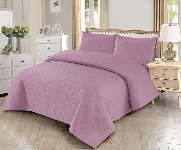 LUXURY QUILTED BEDSPREAD 3PC