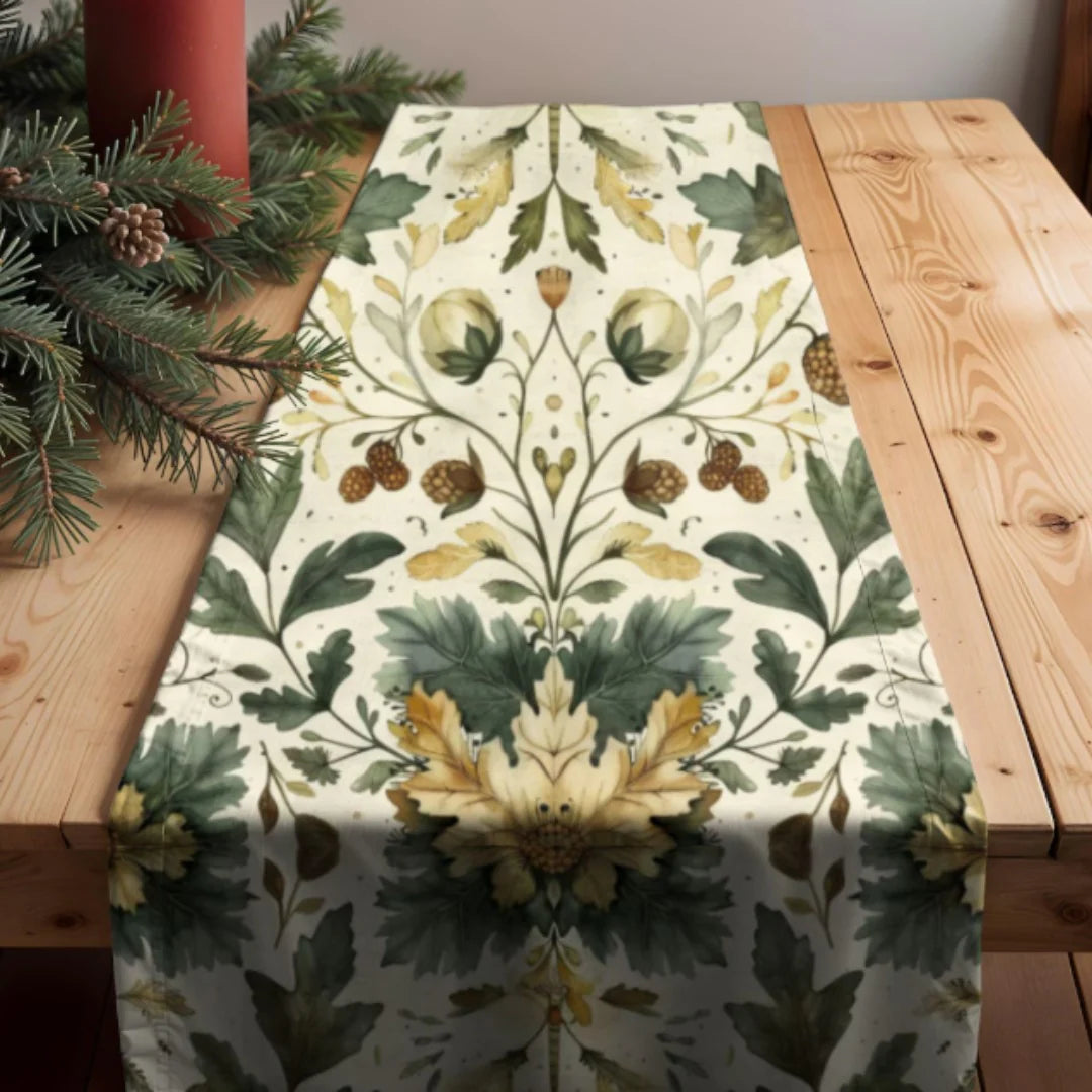 Autumn Acorn Symphony Table Runner