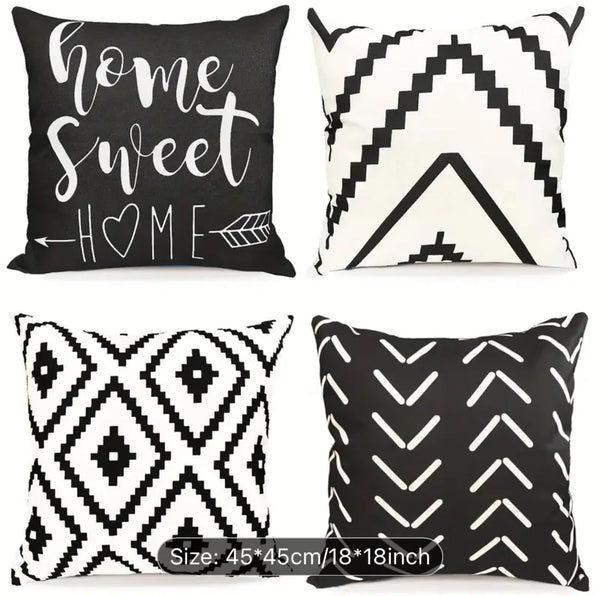 Sunday Home Cushion Covers Pack Of 4