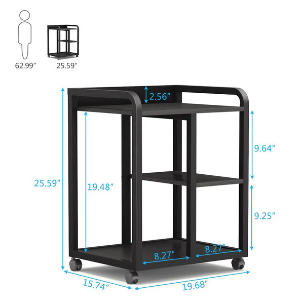 Adama Rolling Home Office Side Table Trolley
