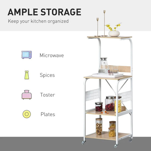 Wallen Baker's Kitchen Organizer Trolley Decor Rack
