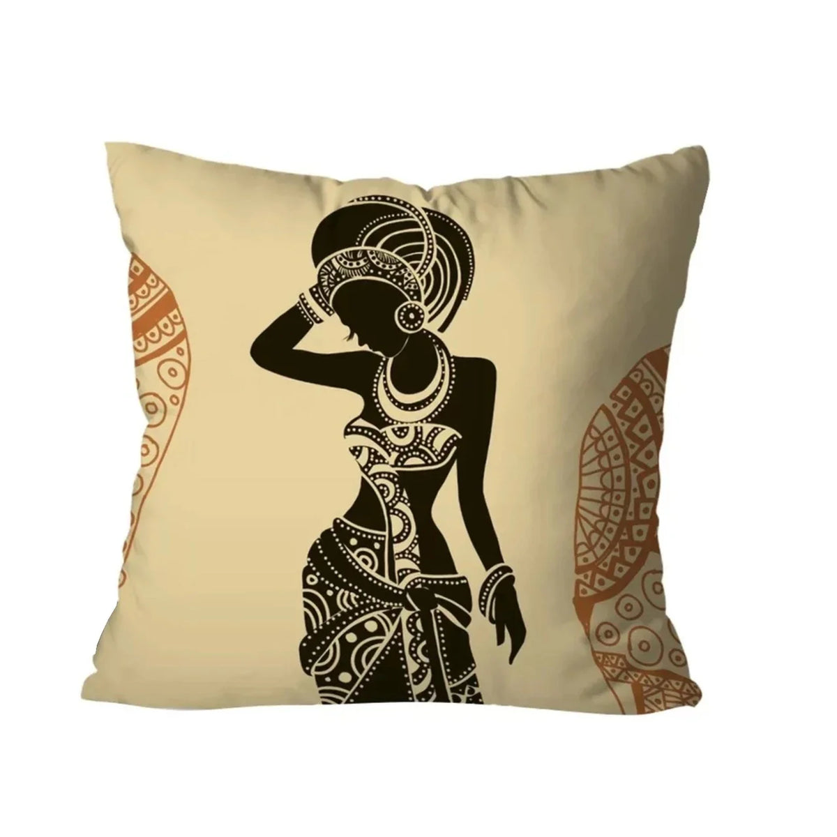 African Beige Cushion Covers Pack of 3