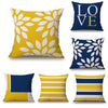 Blue & Yellow Cushion Covers Pack of 6