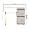 Figurative Home Office Work Writing Storage Organizer Desk Trolley
