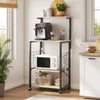 Bipartite Oven Spice Cutlery Storage Organizer Kitchen Bakers Rack
