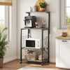 Bipartite Oven Spice Cutlery Storage Organizer Kitchen Bakers Rack
