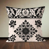 Aztec Style Beige Black Cushion Cover Pack of 4