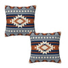 Blue Burnt Orange Pillow Case Pack of 2