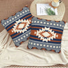 Blue Burnt Orange Pillow Case Pack of 2