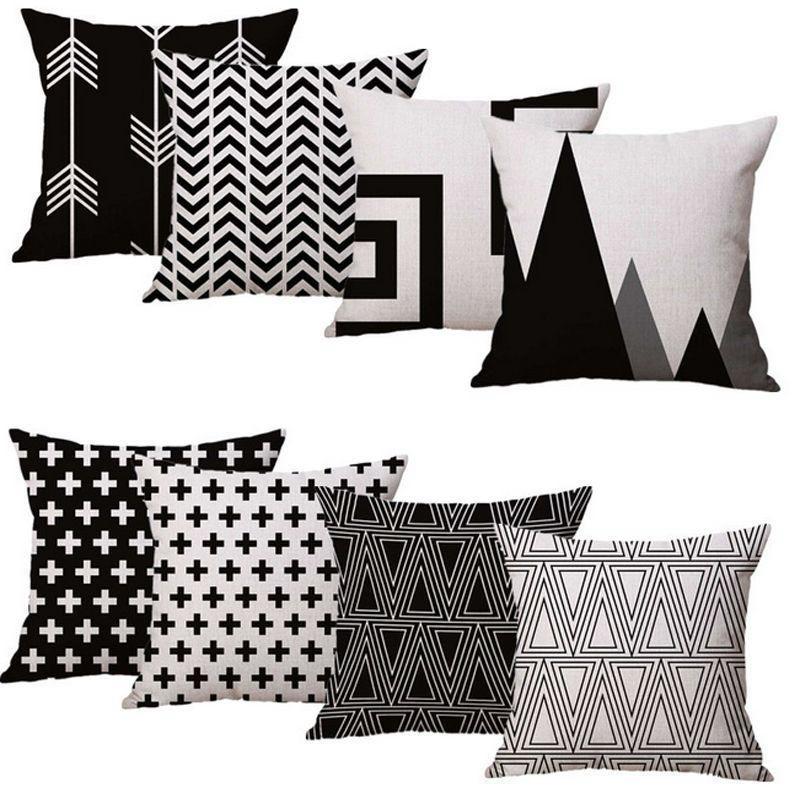 Monochrome Loom Cushion Case Pack of 8