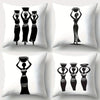 African Tribal Women Throw Pillow Covers Pack Of 4