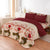 LUXURY PRINTED QUILTED COMFORTER SET - 6PC
