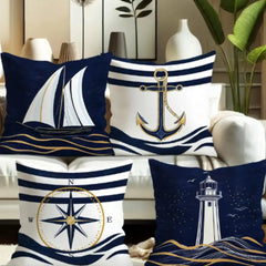 Maritime Adventure Anchor Cushion Covers Pack of 4