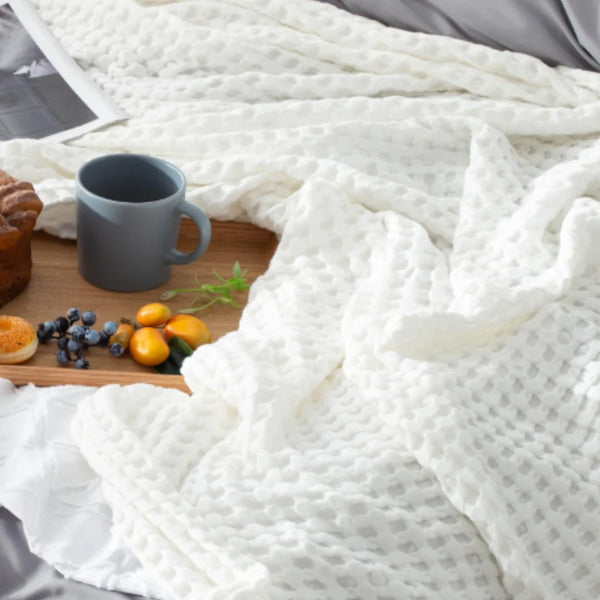 Viscose Bamboo Cooling King Blanket Ivory