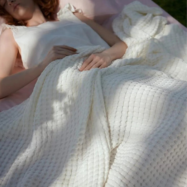 Viscose Bamboo Cooling King Blanket Ivory
