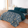 LUXURY PRINTED QUILTED COMFORTER SET - 6PC