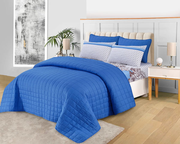 LUXURY QUILTED COMFORTER SET - 6PC