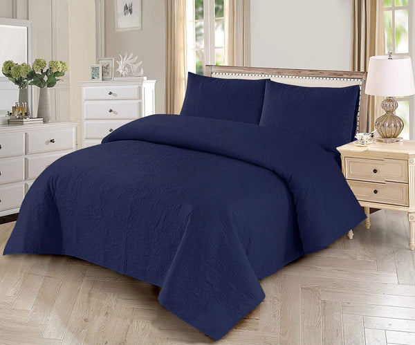 LUXURY QUILTED BEDSPREAD 3PC