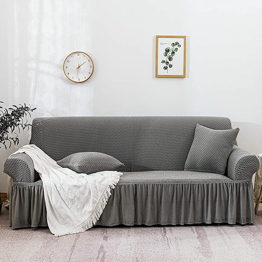 Micro Mesh Turkish Style Sofa Covers – Light Grey